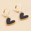 French Retro Lazy Style Premium Gold Earrings Women'S Niche Simple Imitation Fritillary Love Earrings Earrings