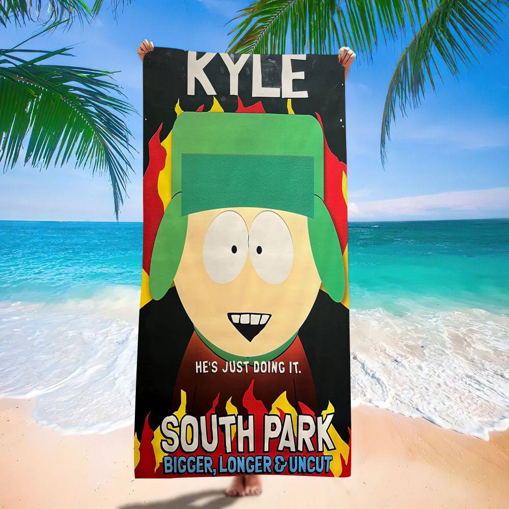 South Cartoon Parkes Classic Movie Bath Towel Microfiber Soft Water Absorbing Breathable For Girl Kids Decorative Beach Towel