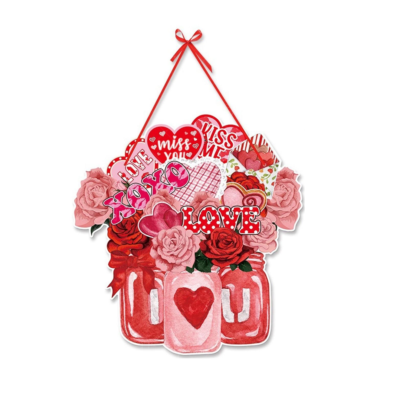 

2024 День Святого Валентина Прикраса для вечірки Двері Висячі Домашнє підвіконня Прикраса Патіо Великий кулон Любов Гном One Size