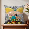 Children H-Hey A-Arnold Cushion Cover For Pillow Printing Sofa Decoration Home Car Room Coffee Shop Office Nordic Simplicity