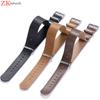 PU Leather Watchband 24mm Watch Accessories 22mm Military Leather Watchband Strap Artificial Leather Bracelet 18mm 20mm