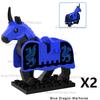 MOC Medieval Figure Mount Building Blocks Roman Wolf Warrior Infantry Lion Heart King Castle Knights Armored War Horse Brick Toy
