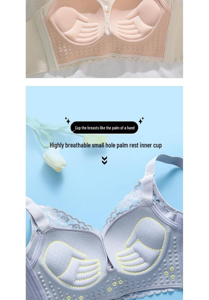 Lace Wire-Free Adjustable Push-Up Bra for Small Bust - Seamless, Breathable, Anti-Sagging Women's Underwear