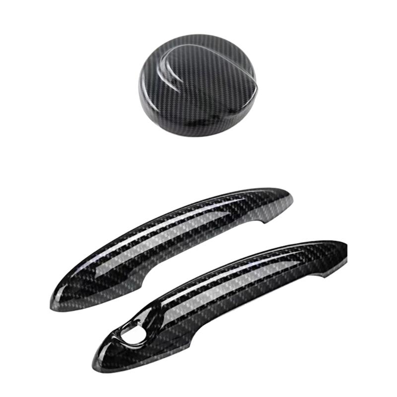 Car Gas Fuel Tank Filler Cap Cover Fuel Tank Decorative Cover For BMW Mini Cooper S R55 R56 2007-2013 (Carbon )