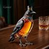 Decorative Glass Bottle Crow Whiskey Decanter, 350ml Capacity Liquor Bottle, Gift for Lovers Alcohol Dispenser Home Kitchen Bar Table Display