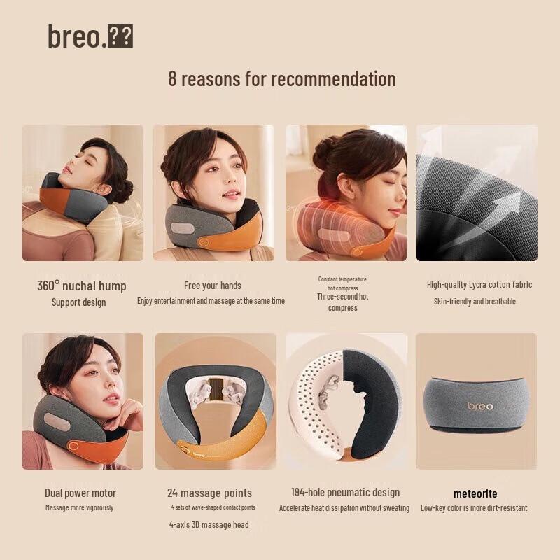 Breo Neck C2 Portable Neck & Shoulder Massager CN plug (adapter included)