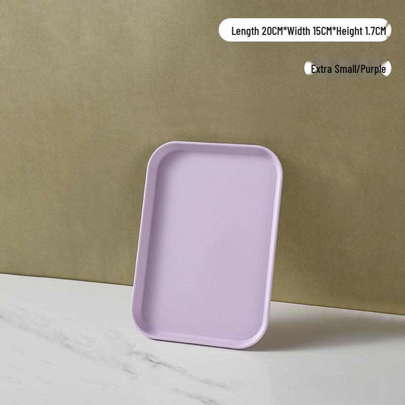 Rectangular Plastic Tea and Snack Tray for Home, Hotel, or Restaurant Use
