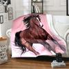 Horse Petal Flannel Throw Blanket Wild Animals Blanket Super Soft Warm Lightweight for Living Room Travel Sofa Couch Bed Blanket