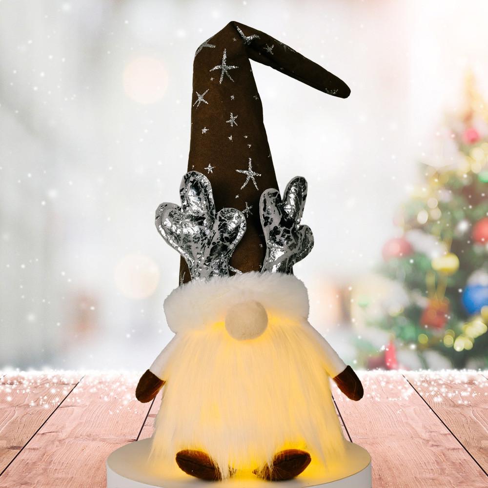 

Rudolph Lighting Cute Doll With Antler Hat Made For Joyful Christmas Decorations Celebrations And Brown Rudolph Antlers