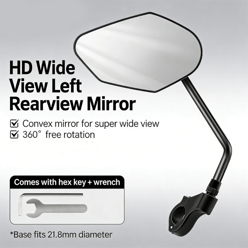 Bicycles 360 Degree Rotatable Handlebars Rearview Reflector Safety Mirror Adjustable Handlebar Bikes Rear View Mirror