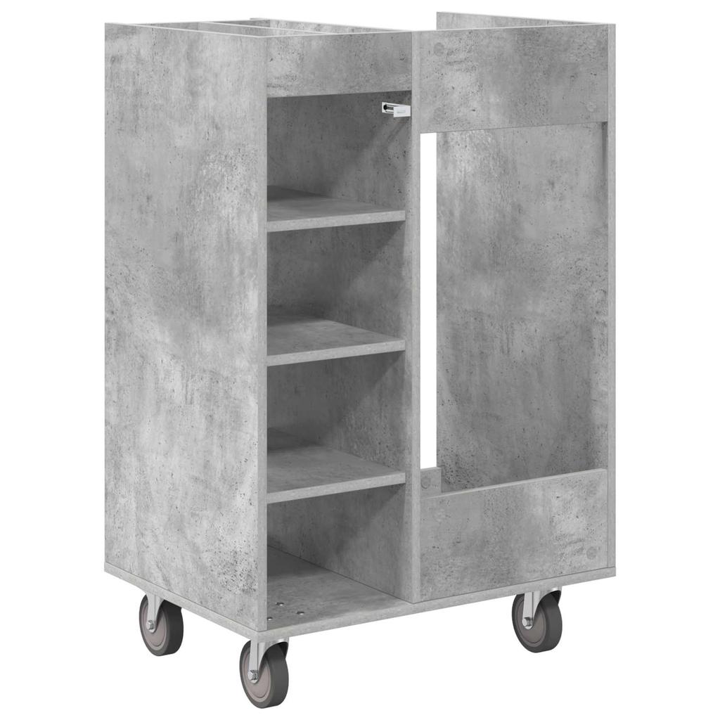 Golf Cabinet with Wheels Universal Concrete Grey 65 x 45 x 98 cm