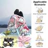 1pc Colorful Adventure with Music Hello Kitty Blanket, Home Decor, Gift Idea, Suitable for All Seasons,Living Room, Travel, Camping, Car Blankets, Bea