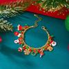 Christmas Snowflake Tree Deer Glove Gift Box Bulb Bracelet Santa Claus Snowman Crutch Bell Wreath Bangle For Women Men Jewelry