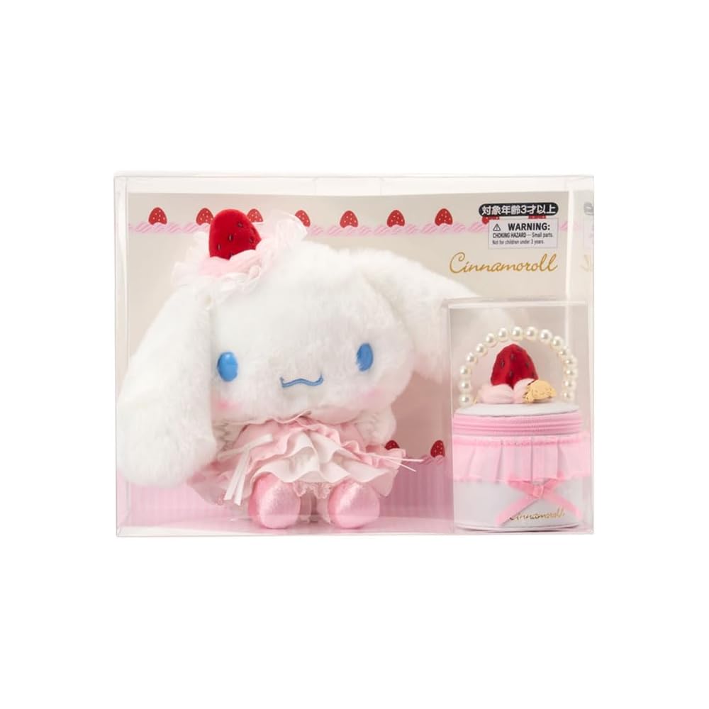 Sanrio Plush Toy & Accessory Case Set (Strawberry Whipped Cream Cake) Cinnamoroll Ages 3 and up 224812