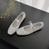 Krazing Pot Air Mesh Sheep Skin Flat with Crystal Beading Round Toe Jelly Shoes Party Summer Size 42 Women Flats