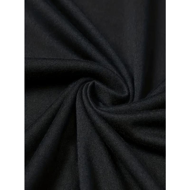 European Size Women's Oversized T-Shirt - Vintage Squirrel Graphic&Geometric Print Black/White Casual Streetwear Top,Loose Fit Round Neck Short Sleeve