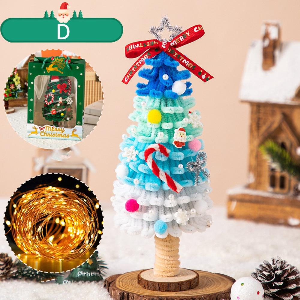 Ins 3D Xmas Tree DIY Set Handmade DIY 3d Xmas Tree Toy Parents- Campaign Christmas Party Decor Xmas Tree Set