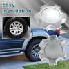 4 PCS Wheel Center Hub Caps Compatible With 6 Lugs Tundra 17" 5 Twin Spoke Silver Wheels 2003-2006, Sequoia 17" 5 Twin Spoke Silver Wheels 2003-2007