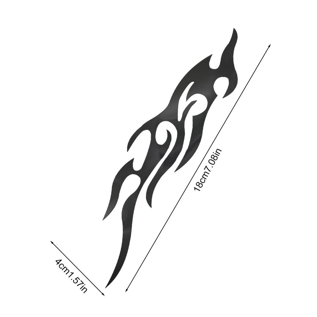 Fizepgo Motorcycle Sticker, Flame Decal - 2 Waterproof Emblem Design for Bumper Truck Golf Cart Mailbox Window Suitcase