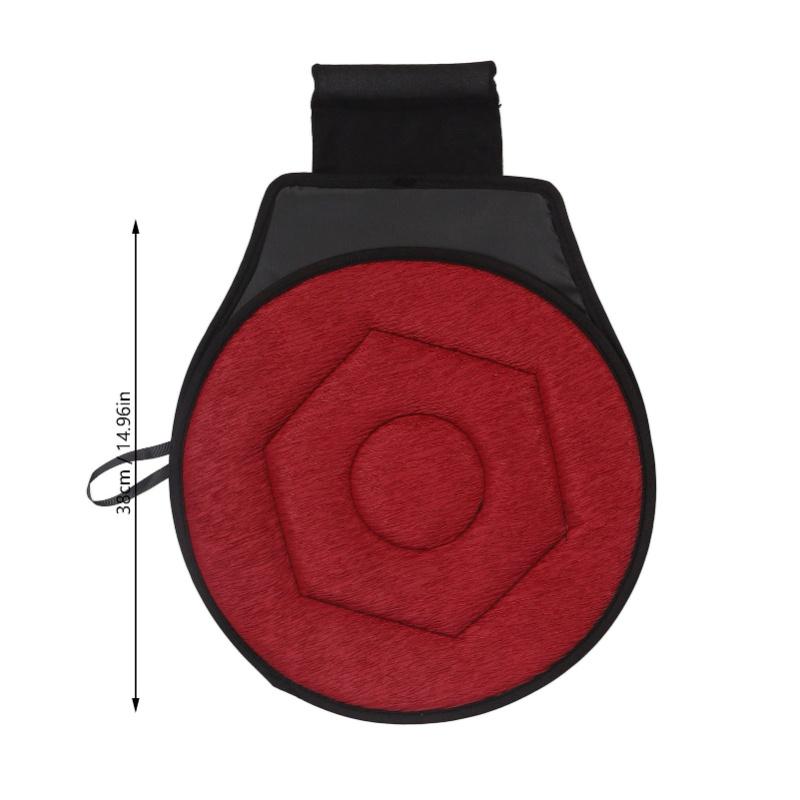 Round Car Cushion 360 Degrees Rotating Geometric Rhombic Shape Portable Rotating Seats Cushion For Elderly Grey