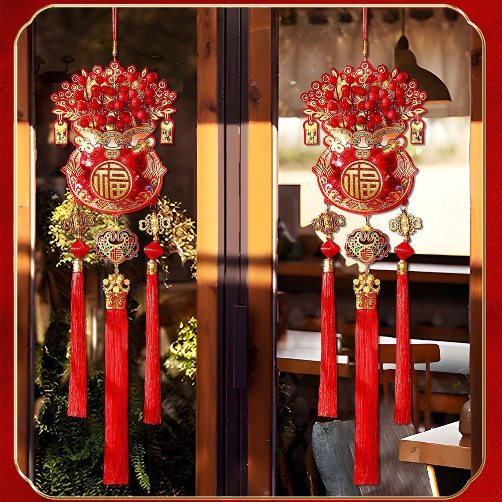 Traditional Design Chinese New Year Decoration with Tassel Festive Hanging Ornaments  Household