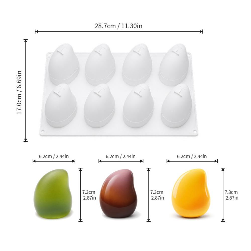 8/12/18 Cavity Chocolate Dessert Mold Food-Grade Silicone French Pastry Baking Mold Pastry Making 8-Cavity