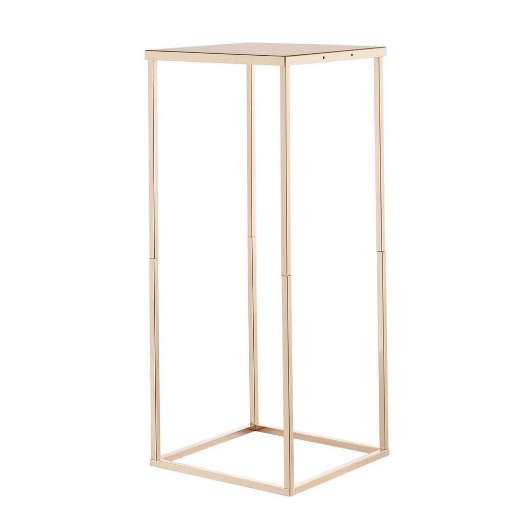Wedding Flower Stand, 10PCS 60cm Column Flower Stand, Floral Stands with Metal Laminate, Gold Rectangular Floral Display Rack for Wedding, Party,