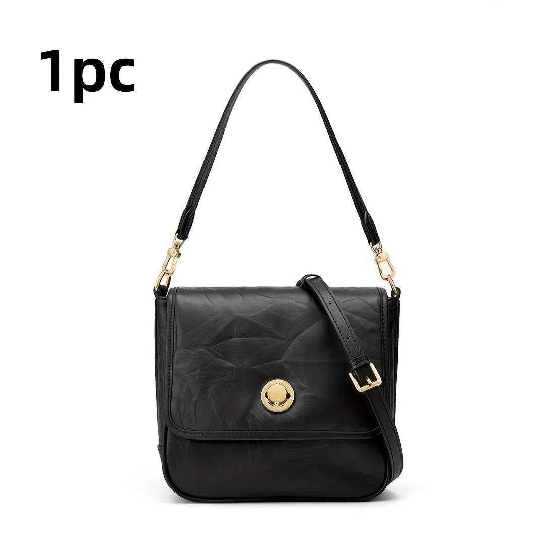 

Черная сумка через плечо в стиле ретро, подходит для женщин для ежедневных поездок на работу и за покупками. m