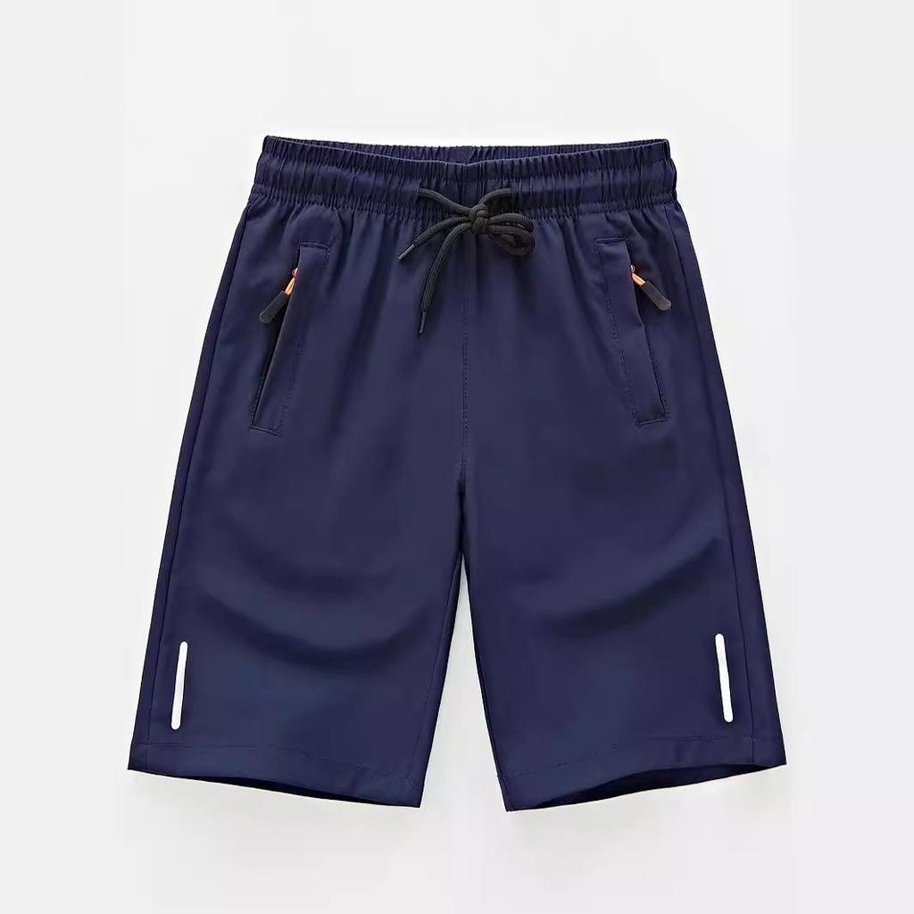Boys' Summer Ice Silk Stretch Shorts for Middle & Big Kids - Fashionable and Sporty Pants