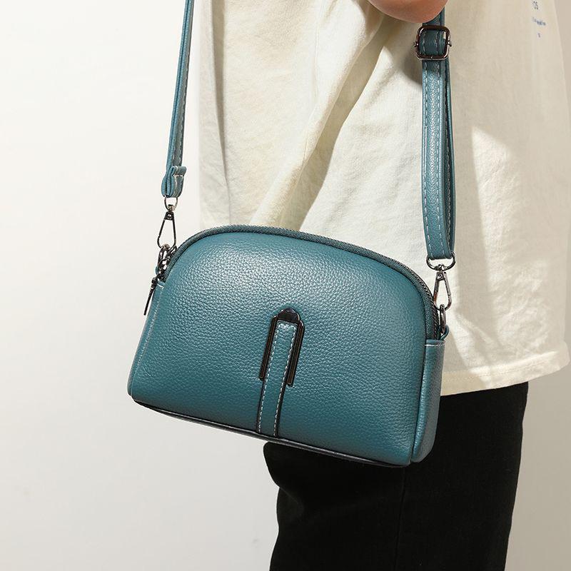 Sac à Bandoulière Femme En Cuir Véritable – Marron – Style Messager