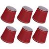 6PCS Fabric Lampshade Modern Simple Fabric Light Lampshade Phnom Penh Craftsmanship for E14 LampWine Red (PX43)