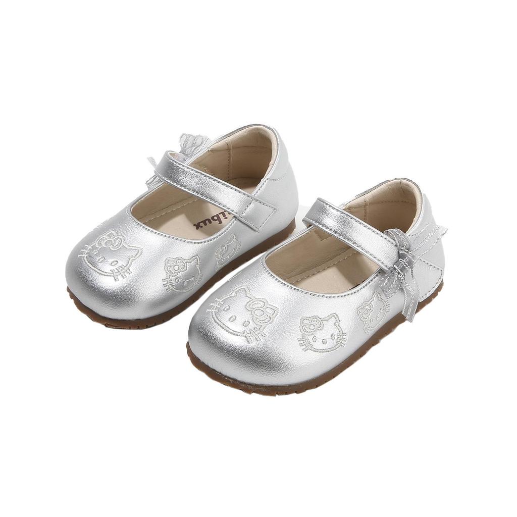 Spring 2026 Soft Sole Leather Baby Walker Shoes with Doll Print - Non-Slip Design
