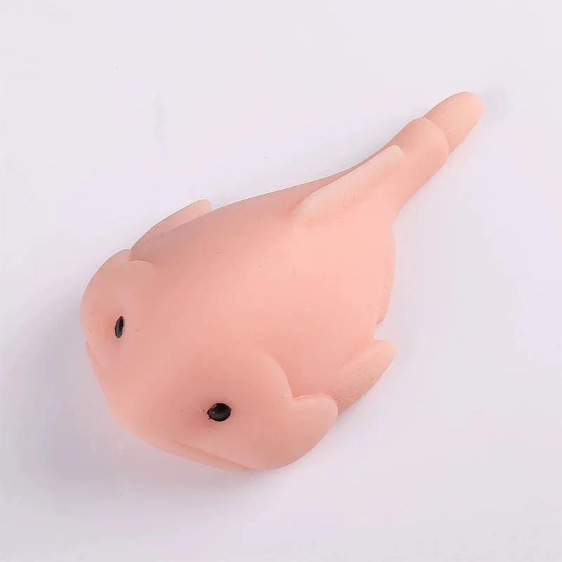 Kreative Blobfisch-Figuren Fidget Ausdruck Spaßvogel Fisch Statue Dehnbares Quetsch-Tierfigur Niedliche Sensorische Heimdekoration