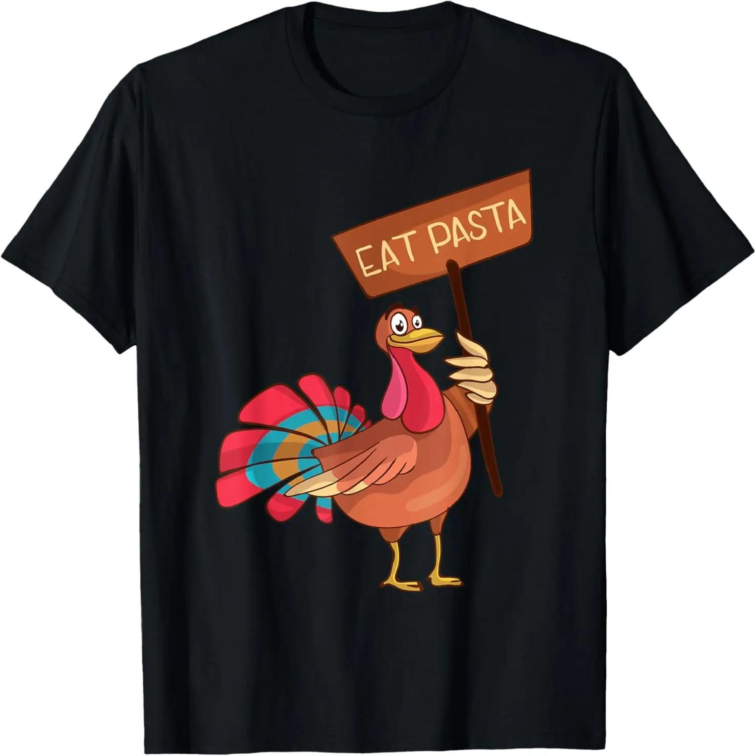 Eat Pasta Not Turkey Funny Thanksgiving Turkey Vegan T-Shirt S