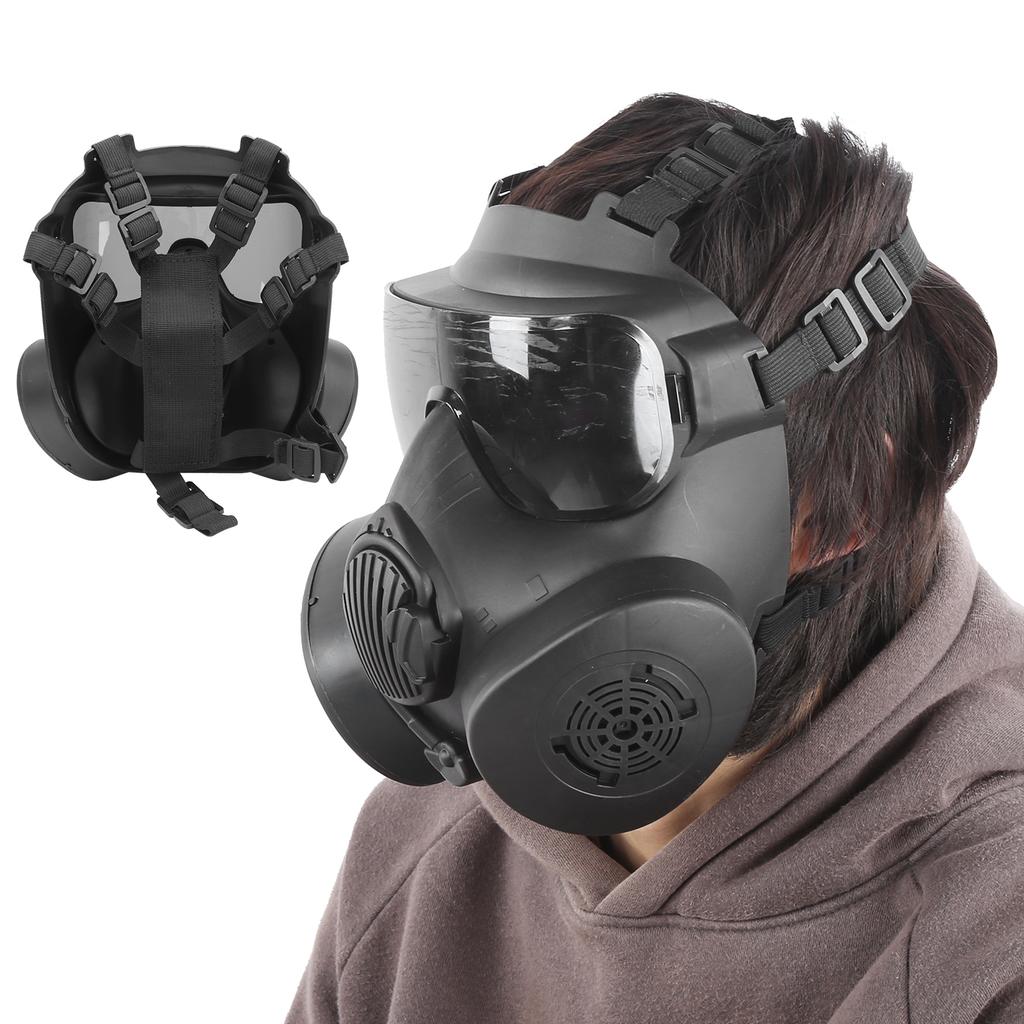 Full Face Shield Dual Fan Breathable Protective Guard for Cosplay Outdoor Gaming Equipment