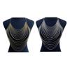 Versatile Rhinestone Chest Chain Multi Layer Design Lightweight Body Chain Women Sexy Statement Body Accessory
