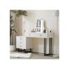 Coiffeuse - Set Avec Miroir LED - 3 Températures De Couleur - 5 Tiroirs - Design Moderne Et Élégant