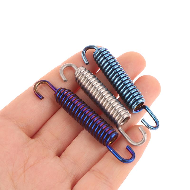 2 Stücke Edelstahl Universal Schalldämpfer Auspuff Quellen Stretch Federhaken Motorrad Auspuffanlage Schalldämpfer Quellen