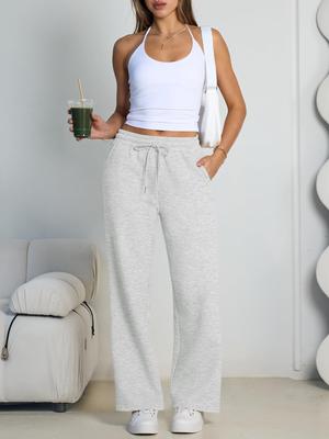 Women's Wide Leg Sweatpants European and American Men's and Women's Sweatpants,waist Drawstring Straight Leg Loose
