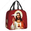 Jesus Biblical Insulated Lunch Bag for Women Religious Christian Resuable Cooler Thermal Food Lunch Box School Work Picnic Bags