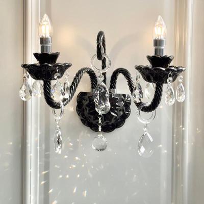 Mid-Century Black Retro Wall Sconce - French & American Classic Style for Bedroom, Living Room, or Staircase