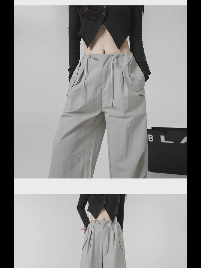 Women's American-Style Quick-Dry High-Waist Wide-Leg Summer Overalls 2024