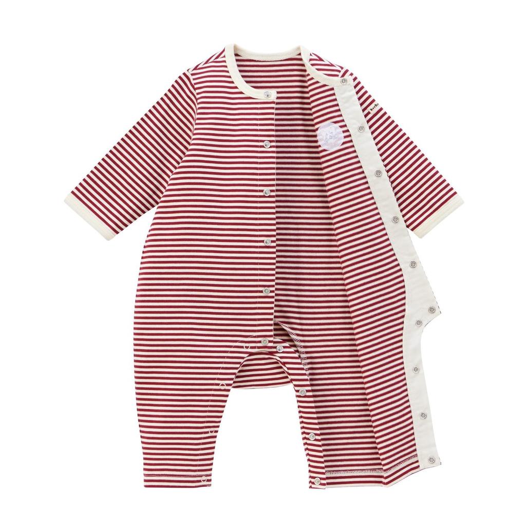 HOT Long Sleeve Coverall Boys Girls Baby Clothing Wine Red 80cm [MIKIHOUSE BISCUITS] Children's 70-1218-685