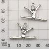 50pcs Craft Supplies Antique Silver Cheerleader Charms Pendants Crafting, Jewelry Findings Making Accessory DIY Necklace Bracelet