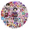 50-Pack Anime Demon Hunter Girl Stickers for Water Cups and Phones - Waterproof & Decorative Korean Graffiti Stickers