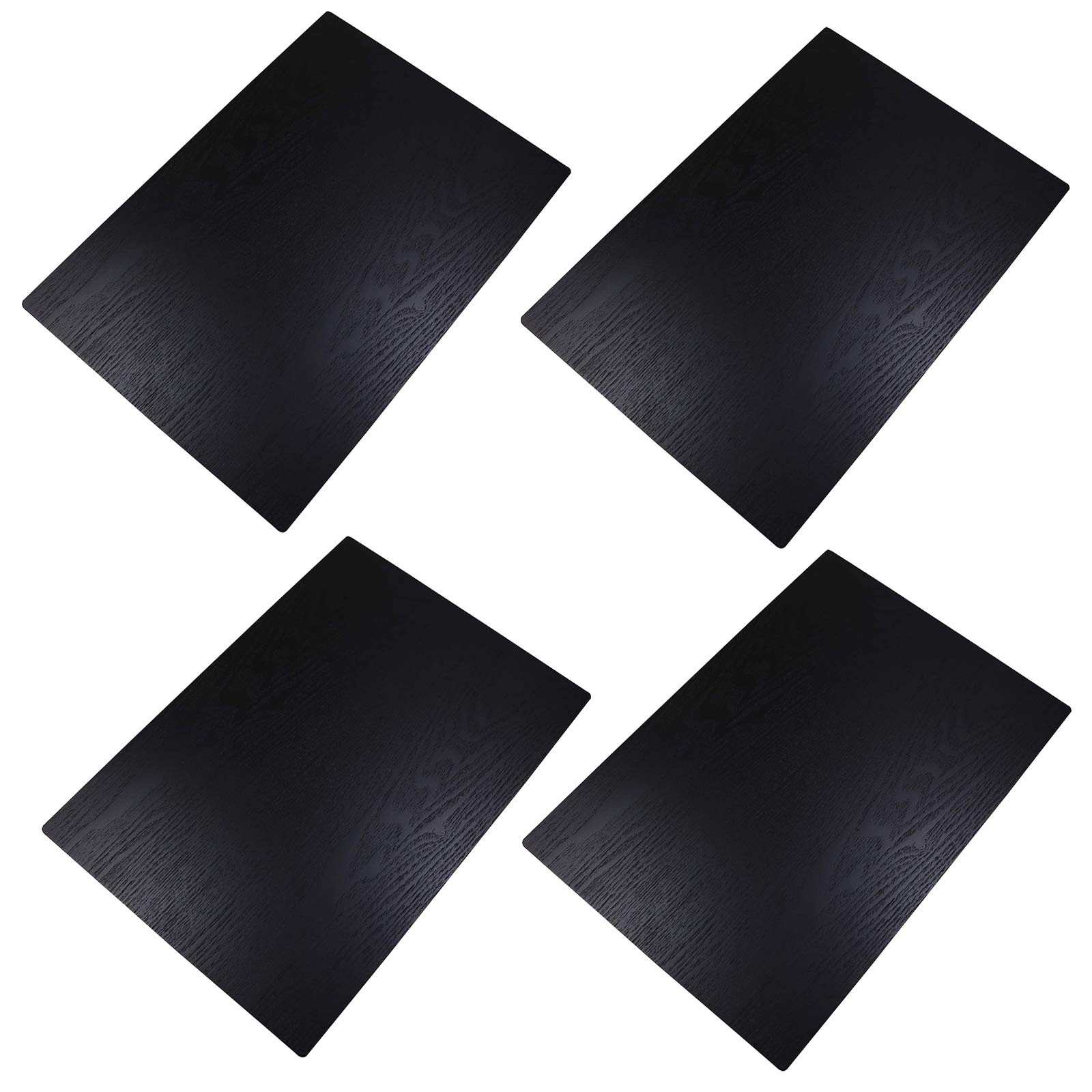 

Osaka Choseido Obon Wooden Yamanaka Wood Original of Placemats, Lacquer, 43cm, Grain, Lacquered, Handmade, (Set 4, Black)