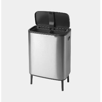 BRABANTIA Poubelle Bo Touch Bin Hi - 2x30 L - Matt Steel Fingerprint Proof