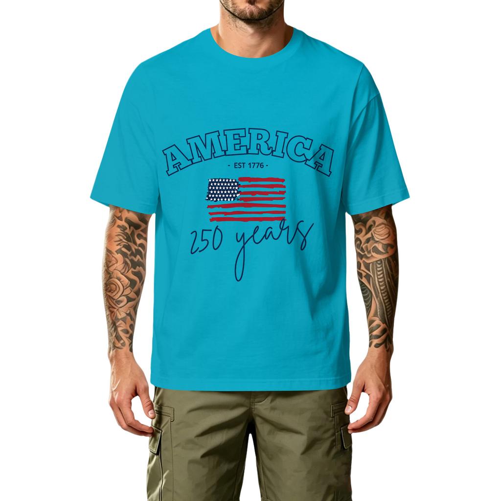 Men's Casual Printed T-Shirt Crew Neck Short Sleeve Soft Cotton Fabric Comfortable Fit Stylish Graphic Tee for Everyday Wear