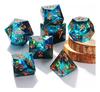 Sharp‑Edge Resin Dice Set, 7 Pcs Polyhedral DND Dice for Tabletop Role‑Playing Board Games