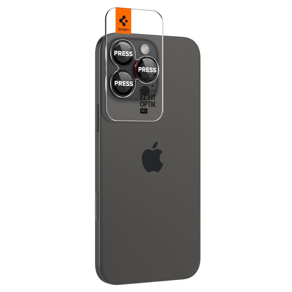 Protection d'Appareil Spigen Optik Pro Série L Glas.tr Ez Fit Protection Caméra Pack de 2 Iphone 14 Pro / Pro Max / 15 Pro / Pro Max / 16 Pro / 16 Pro Max Noir